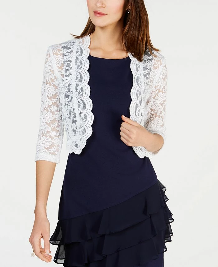 Connected Scalloped Lace Shrug 1 Connected Scalloped Lace Shrug