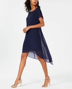 Adrianna Papell Chiffon-Overlay A-Line Dress -Anne Klein Sales Store 12142347 fpx