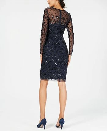Adrianna Papell Women's Embellished Illusion Sheath Dress 5 Adrianna Papell Women's Embellished Illusion Sheath Dress - Image 5