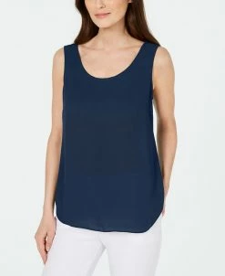Alfani Women's Sleeveless Scoop-Neck Blouse, Created For Macy's