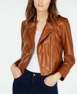 Michael Kors Leather Moto Jacket, Regular & Petite Sizes -Anne Klein Sales Store 13839458 fpx