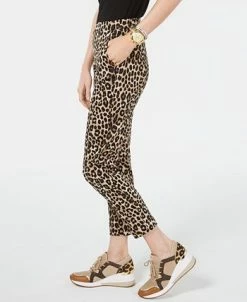 Michael Kors Women's Leopard Print Pull-On Pants, Regular & Petite Sizes -Anne Klein Sales Store 13913727 fpx