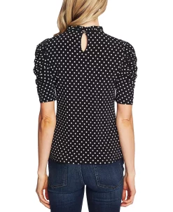 CeCe Ruched Polka-Dot Top -Anne Klein Sales Store 14412845 fpx