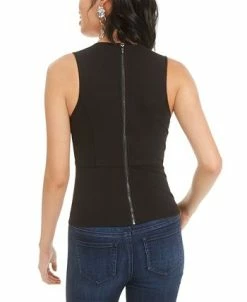 Bar III Faux-Leather Peplum Top, Created For Macy's 5 Bar III Faux-Leather Peplum Top, Created For Macy's -Anne Klein Sales Store 14475027 fpx