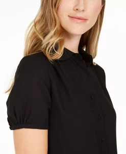 Anne Klein Cap-Sleeve Button-Up Blouse 6 Anne Klein Cap-Sleeve Button-Up Blouse -Anne Klein Sales Store 15249117 fpx