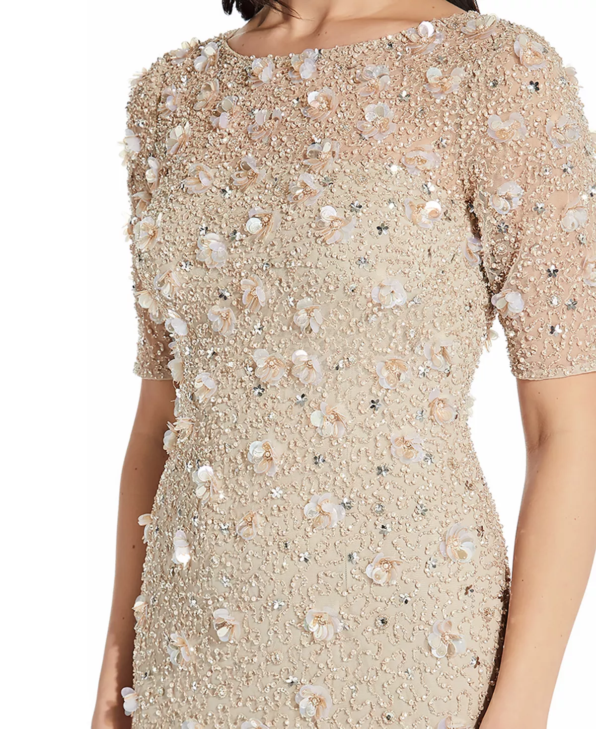 Adrianna Papell Beaded Floral Sheath Dress 5 Adrianna Papell Beaded Floral Sheath Dress - Image 5