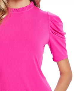 CeCe Women's Puff-Sleeve Ruffled-Neck Top -Anne Klein Sales Store 17670306 fpx