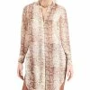 Bar III Snakeskin-Print Tunic Blouse, Created For Macy's