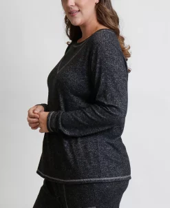 COIN 1804 Women's Plus Size Cozy Contrast Stitch Tee -Anne Klein Sales Store 18436961 fpx