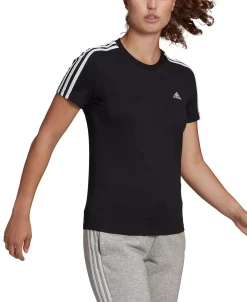 ADIDAS Women's Essentials Cotton 3 Stripe T-Shirt -Anne Klein Sales Store 18456445 fpx