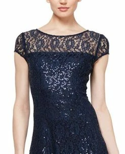 SL Fashions Equined Lace Midi Dress -Anne Klein Sales Store 18475995 fpx