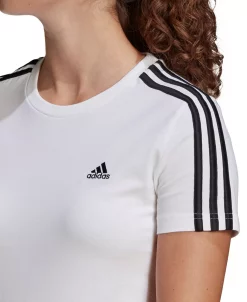 ADIDAS Women's Essentials Cotton 3 Stripe T-Shirt -Anne Klein Sales Store 18513354 fpx
