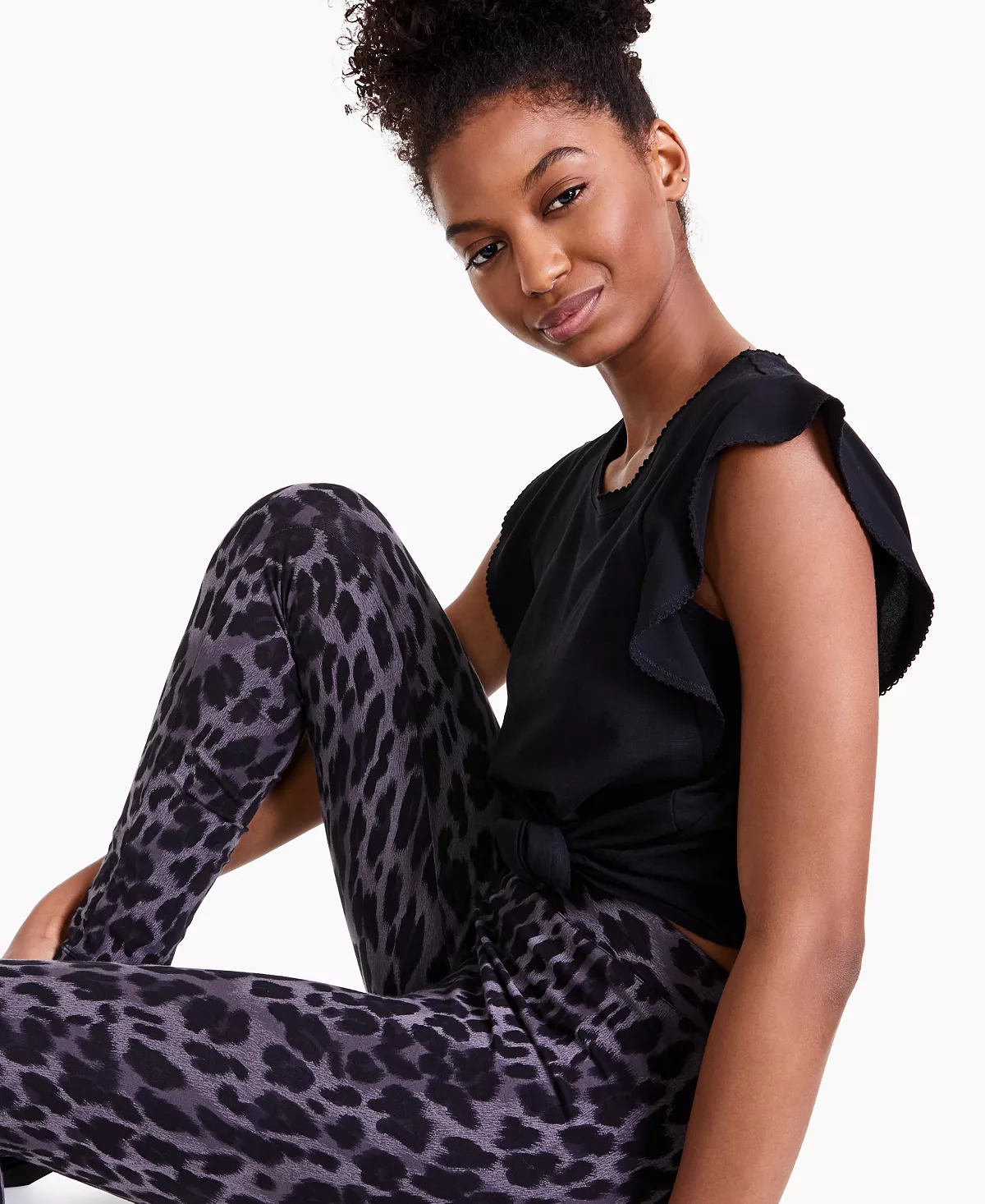 Style & Co Women's Printed Pull-On Leggings, Created For Macy's 4 Style & Co Women's Printed Pull-On Leggings, Created For Macy's - Image 4