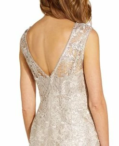 Adrianna Papell Embroidered A-Line Dress 9 Adrianna Papell Embroidered A-Line Dress -Anne Klein Sales Store 18890466 fpx