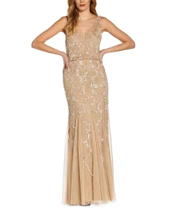 Adrianna Papell Embellished Cowl-Back Gown -Anne Klein Sales Store 18891092 fpx