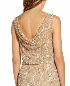 Adrianna Papell Embellished Cowl-Back Gown -Anne Klein Sales Store 18891095 fpx