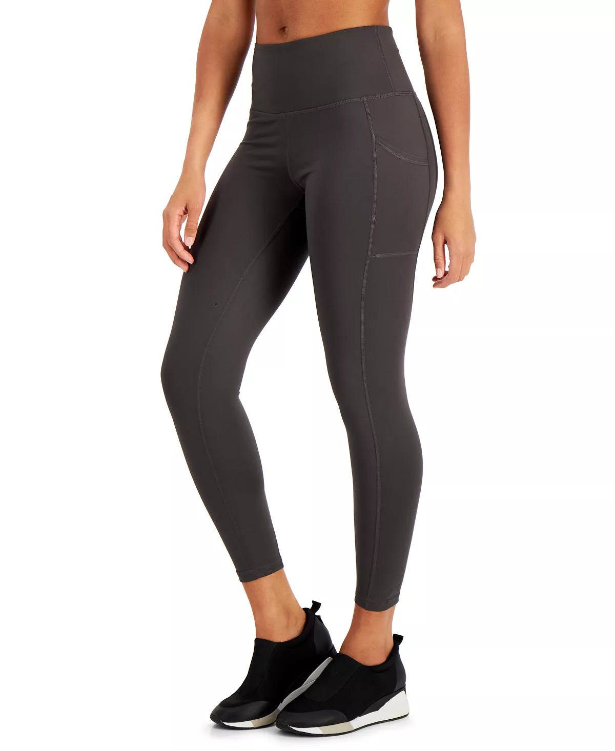 ID Ideology Petite Compression High-Waist Side-Pocket 7/8 Leggings, Created For Macy's 1 ID Ideology Petite Compression High-Waist Side-Pocket 7/8 Leggings, Created For Macy's