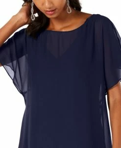 Adrianna Papell Chiffon-Overlay A-Line Dress -Anne Klein Sales Store 19076708 fpx