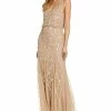 Adrianna Papell Embellished Cowl-Back Gown