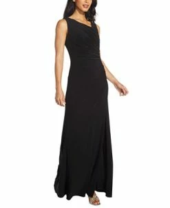 Adrianna Papell Embellished-Back Asymmetrical Gown -Anne Klein Sales Store 19271928 fpx