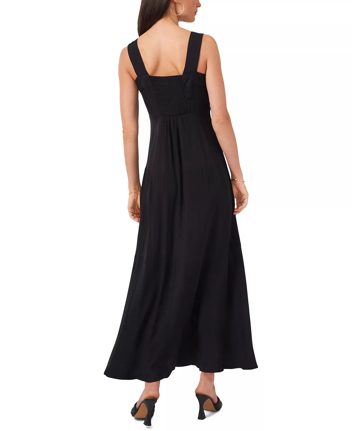 Vince Camuto Paneled Smocked-Back Challis Tank Dress 2 Vince Camuto Paneled Smocked-Back Challis Tank Dress - Image 2