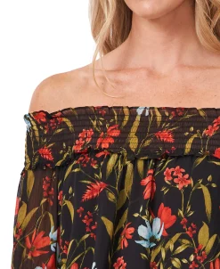 CeCe Women's Garden Flora Smocked Off-The-Shoulder Blouse -Anne Klein Sales Store 19419780 fpx