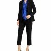 Bar III Women's Single-Button Blazer, Tie Neck Blouse & Tie Front Capri Pant, Created For Macy's