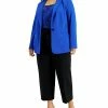 Bar III Plus Size One Button Blazer, Snake Print Camisole & Tie Front Pants, Created For Macy's