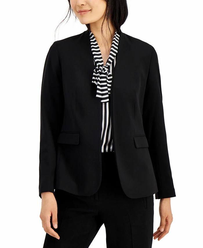Bar III Women's Collarless Open-Front Blazer, Created For Macy's 1 Bar III Women's Collarless Open-Front Blazer, Created For Macy's