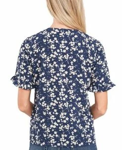 CeCe Women's Daisy Dots Ruffled Sleeve Top 6 CeCe Women's Daisy Dots Ruffled Sleeve Top -Anne Klein Sales Store 19549515 fpx