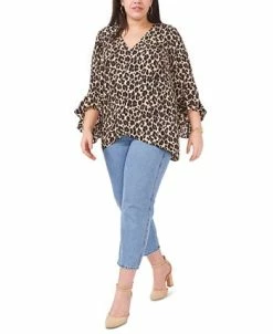 Vince Camuto Plus Size Leopard-Print Top -Anne Klein Sales Store 19563645 fpx