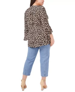 Vince Camuto Plus Size Leopard-Print Top -Anne Klein Sales Store 19563647 fpx