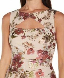 Adrianna Papell Floral-Print Cutout Sheath Dress -Anne Klein Sales Store 19620463 fpx