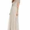 Adrianna Papell Beaded Chiffon Gown