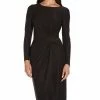 Adrianna Papell Metallic Long-Sleeve Sheath Dress