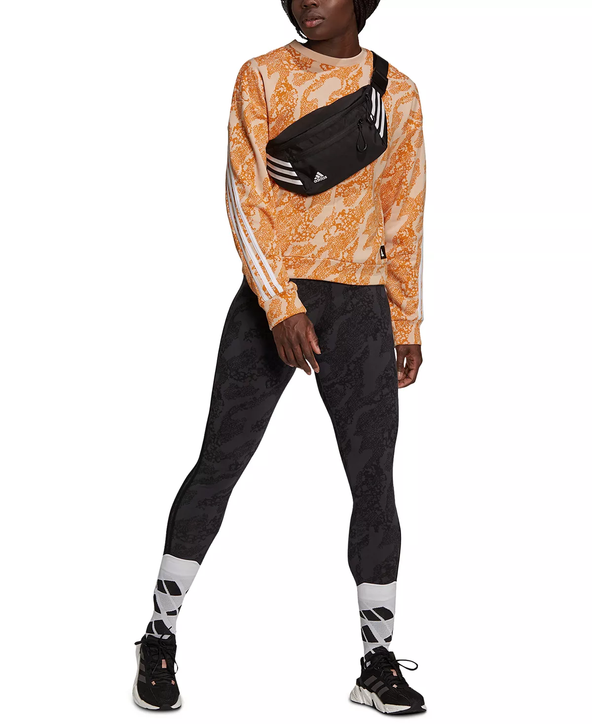 ADIDAS Women's Future Icons Animal-Print Sweatshirt 5 ADIDAS Women's Future Icons Animal-Print Sweatshirt - Image 5