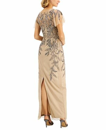Papell Studio Beaded Illusion-Sleeve Gown 2 Papell Studio Beaded Illusion-Sleeve Gown - Image 2