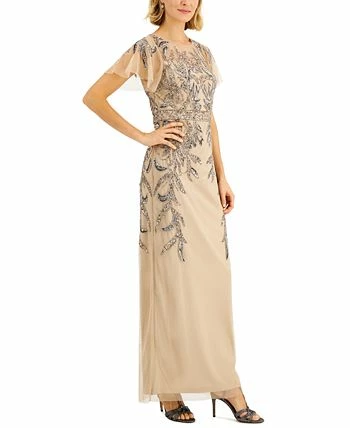 Papell Studio Beaded Illusion-Sleeve Gown 3 Papell Studio Beaded Illusion-Sleeve Gown - Image 3