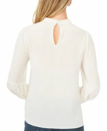 CeCe Women's Solid Long Sleeve Tie-Neck Puff-Sleeve Blouse 2 CeCe Women's Solid Long Sleeve Tie-Neck Puff-Sleeve Blouse - Image 2