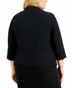 Kasper Plus Size Open-Front Soft Blazer 13 Kasper Plus Size Open-Front Soft Blazer -Anne Klein Sales Store 19865748 fpx