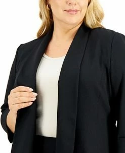 Kasper Plus Size Open-Front Soft Blazer 14 Kasper Plus Size Open-Front Soft Blazer -Anne Klein Sales Store 19865749 fpx