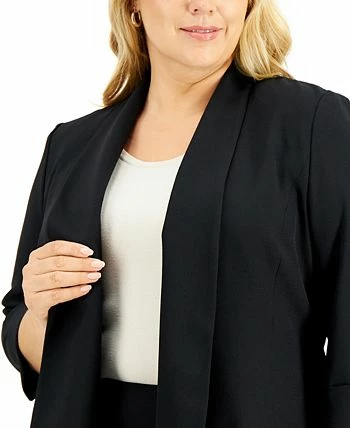Kasper Plus Size Open-Front Soft Blazer 6 Kasper Plus Size Open-Front Soft Blazer - Image 6