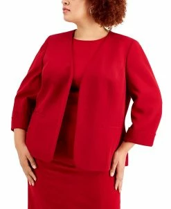 Kasper Plus Size Open Front Blazer