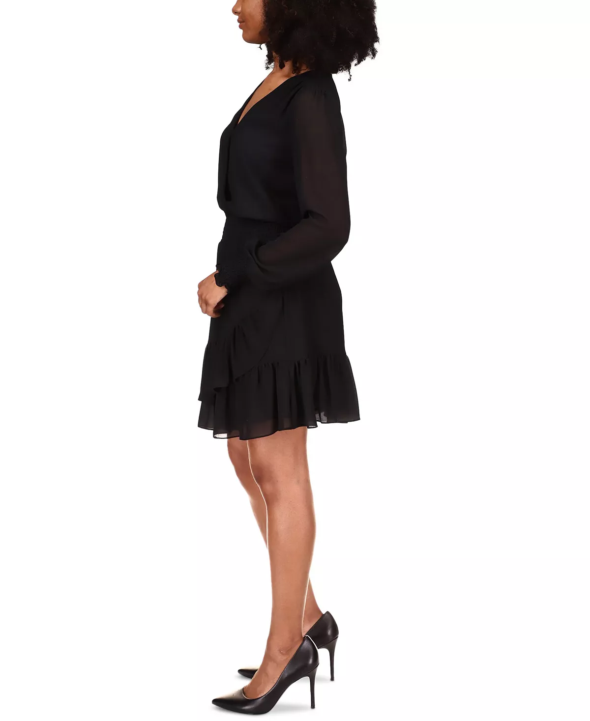 Michael Kors Ruffled Faux-Wrap Dress, Regular & Petite 4 Michael Kors Ruffled Faux-Wrap Dress, Regular & Petite - Image 4