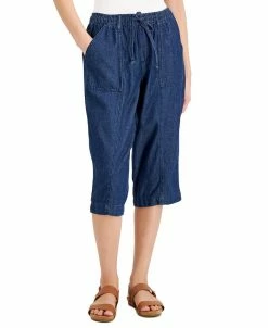 Karen Scott Denim Charlie Capri Pants, Created For Macy's