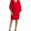 Lauren Ralph Lauren Ffle-Sleeve Cocktail Dress