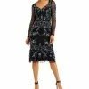 Adrianna Papell Embellished Long-Sleeve Dress