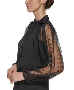 Vince Camuto Mesh Dot Sleeve Shift Dress -Anne Klein Sales Store 20119754 fpx