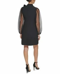 Vince Camuto Mesh Dot Sleeve Shift Dress -Anne Klein Sales Store 20119755 fpx