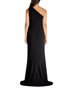 Adrianna Papell One-Shoulder Beaded Ruffled Gown 4 Adrianna Papell One-Shoulder Beaded Ruffled Gown -Anne Klein Sales Store 20233065 fpx